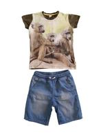 Geweldige blauwe H&M pull on jog jeans short maat 128., Broek, Verzenden, H&M, Zo goed als nieuw