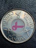25 cent 2006 Canada Pink Ribbon lage oplage, Postzegels en Munten, Ophalen of Verzenden, Noord-Amerika, Losse munt