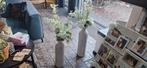 Te koop deze mooie vazen met net bloemen, voor bruiloft, Ophalen of Verzenden, Zo goed als nieuw, Versiering, Geboorte of Huwelijk