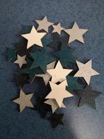 30 stuks houten sterren met glitter, Hobby en Vrije tijd, Kaarten | Zelf maken, Nieuw, Overige typen, Overige thema's, Ophalen of Verzenden