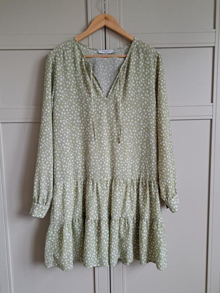 Costes jurkje, maat M. Zo goed als nieuw!, Kleding | Dames, Jurken, Zo goed als nieuw, Maat 38/40 (M), Groen, Boven de knie, Ophalen of Verzenden
