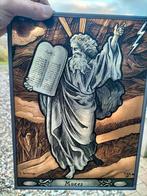 Glas in lood raam met religieus thema, Ophalen