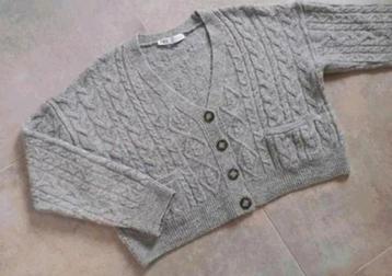 Zara knit kabelgebreid vest ZGAN maat S beschikbaar voor biedingen