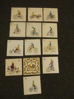 12 oude gazelle fiets tegeltjes, Antiek en Kunst, Antiek | Wandborden en Tegels, Ophalen of Verzenden