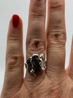 Z186 Prachtige zilveren brutalist ring maat 17,5, Sieraden, Tassen en Uiterlijk, Ringen, Ophalen of Verzenden, X, Dame, Zilver