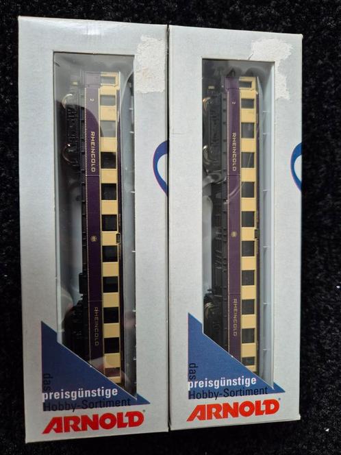 2x arnold rheingold, Hobby en Vrije tijd, Modeltreinen | N-Spoor, Gebruikt, Wagon, Gelijkstroom, Arnold, Ophalen of Verzenden