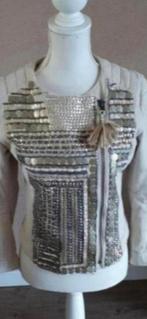 Lindex bikerjas zilver met pailletten maat 38 M, Maat 38/40 (M), Overige kleuren, Lindex, Ophalen of Verzenden