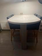 Bar tafel met 4 krukken, Huis en Inrichting, Barkrukken, Ophalen, Gebruikt, 90 cm of meer, 4 krukken