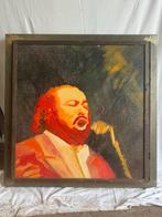 Schilderij Luciano Pavarotti met lijst, Antiek en Kunst, Ophalen