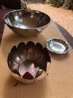 t.k.lot verzilverd brocante bonbon plant fruitschaal, Antiek en Kunst, Ophalen