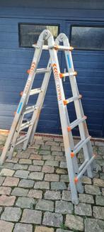 Waku Telescoopladder 4x6 treden, Doe-het-zelf en Verbouw, Ladders en Trappen, Ophalen, Trap, Zo goed als nieuw, Opvouwbaar of Inschuifbaar