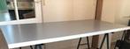 Tafelblad grijs merk Ikea 150 L x 75 B x 4 cm dik, Huis en Inrichting, Tafels | Eettafels, 50 tot 100 cm, 100 tot 150 cm, Rechthoekig