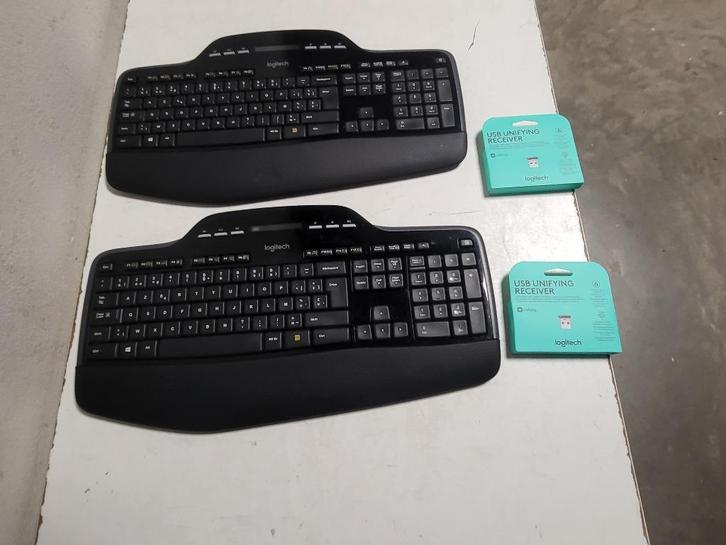 Logitech MK710 draadloos toetsbord Azerty+Unifying-ontvanger, Computers en Software, Toetsenborden, Gebruikt, Azerty, Draadloos