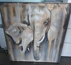 Schilderij olifant, Ophalen of Verzenden, Zo goed als nieuw, Schilderij, 75 tot 100 cm