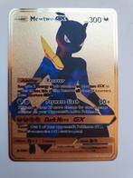Mewtwo GX Shadow Metalen Pokemon kaart Goudkleurig metal, Ophalen of Verzenden, Nieuw, Losse kaart