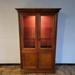 Kersenhouten vitrinekast, Huis en Inrichting, Kasten | Vitrinekasten, Ophalen, 100 tot 150 cm, 150 tot 200 cm, 25 tot 50 cm