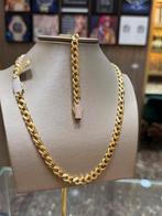 18KT Goud - 36.2 Gram - Set vrouw - CUBAN - Armband Collied, Ophalen, Nieuw, Goud