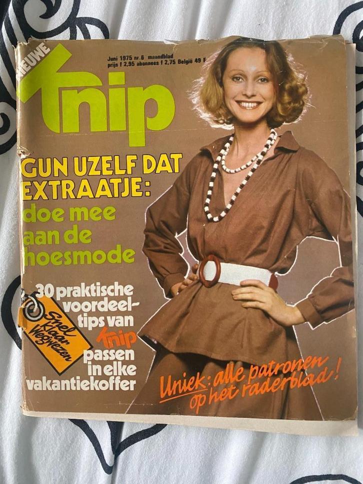 knip maandblad voor zelfmaakmode 1975 juni, Hobby en Vrije tijd, Kledingpatronen, Gebruikt, Vrouw, Knipmode, Ophalen of Verzenden
