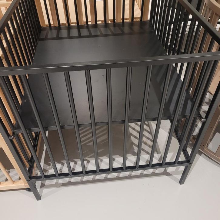 Europe Baby - Liam II - 80x100 - Black, Kinderen en Baby's, Boxen, Zo goed als nieuw, Rechthoekig, In hoogte verstelbaar, Ophalen
