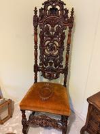 Antieke hall chair ca. 1680 – uniek historisch meubel, Ophalen, Gebruikt, Bruin