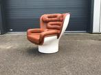 Cognac Elda chair Joe Colombo for Longhi Italy-Showroommodel, Huis en Inrichting, Fauteuils, Ophalen, 75 tot 100 cm, Zo goed als nieuw