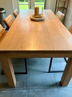 Eettafel massief licht eiken / Troubadour / 2.25 x 1 mtr, Ophalen, 100 tot 150 cm, Eikenhout, 200 cm of meer