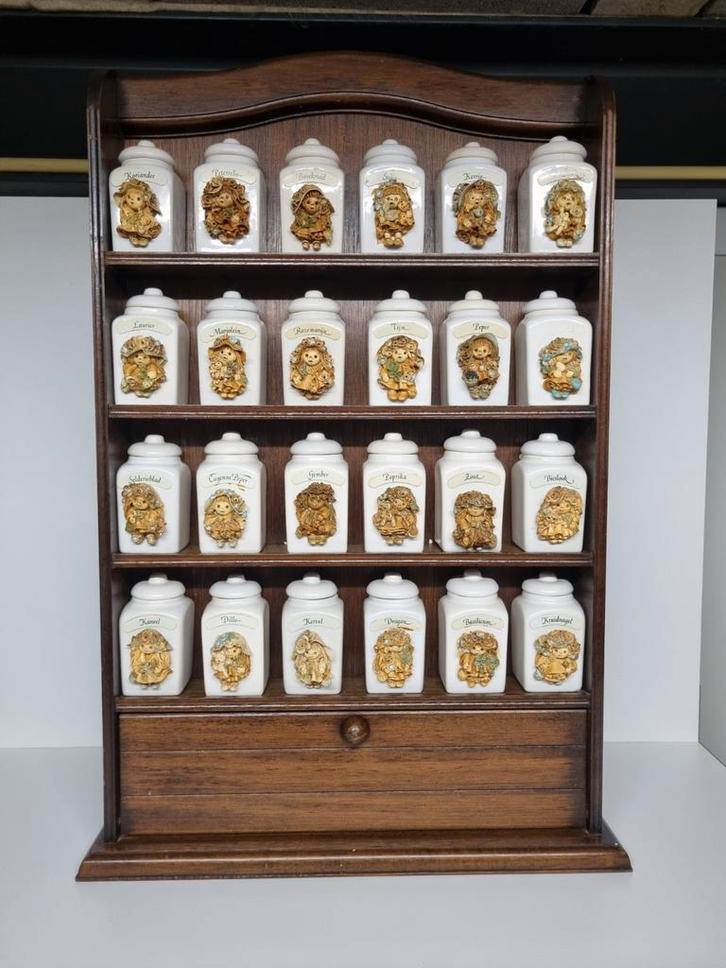 Goldina Arts Kruidenrek met Potjes, Huis en Inrichting, Woonaccessoires | Kandelaars en Kaarsen, Minder dan 25 cm, Hout, Ophalen