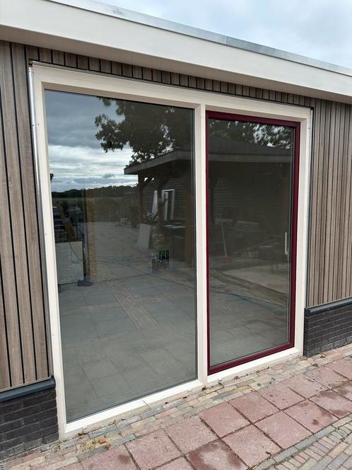 Complete aanbouw , hefschuifpui schuifpui kunstof kozijnen, Doe-het-zelf en Verbouw, Kozijnen en Schuifpuien, Zo goed als nieuw