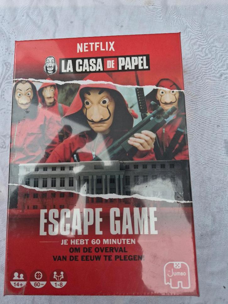 Jumbo La Casa de Papel Escape Game - Escape Room Bordsspel, Hobby en Vrije tijd, Gezelschapsspellen | Bordspellen, Nieuw, Een of twee spelers