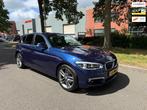 BMW 1-serie 118i Centennial Executive AUTOMAAT SCHUIF/KANTEL, 65 €/maand, Gebruikt, Blauw, Leder en Stof