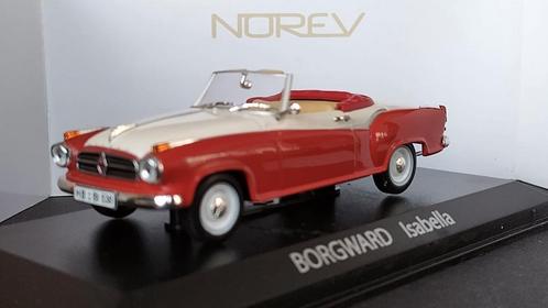 Borgward Isabella Cabrio 1:43 Norev Pol, Hobby en Vrije tijd, Modelauto's | 1:43, Zo goed als nieuw, Auto, Norev, Ophalen of Verzenden
