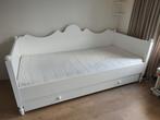 Witte uitschuifbare bedbank, Ophalen, Gebruikt, 90 cm, Eenpersoons