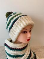 Royale gehaakte muts met bijpassende sjaal, Ophalen of Verzenden, Zo goed als nieuw, Sjaal