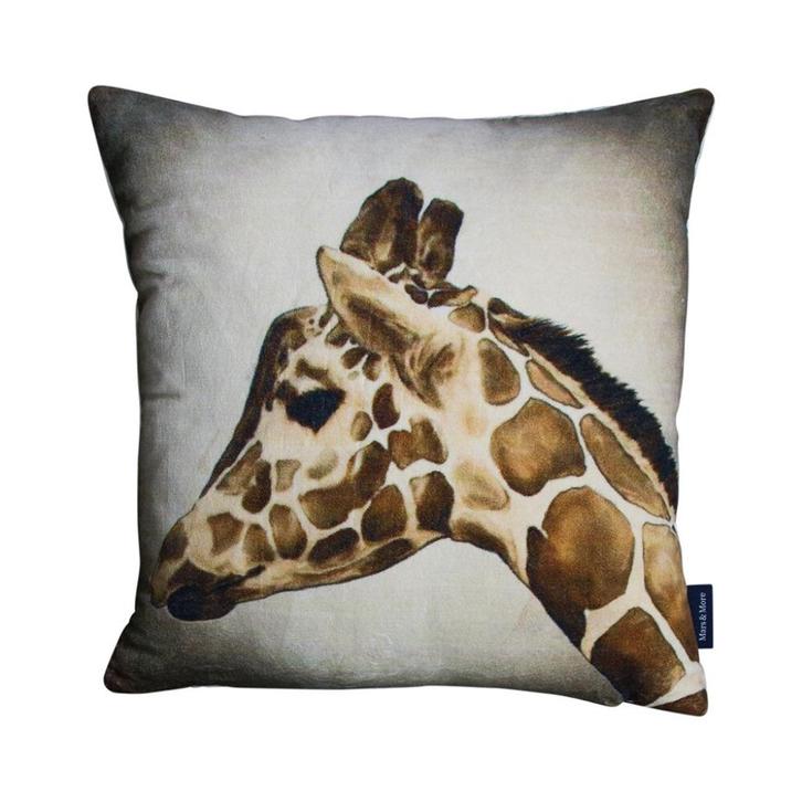 SALE: Sierkussen fluweel JUNGLE GIRAFFE Mars&More, nu €12,50, Huis en Inrichting, Woonaccessoires | Kussens, Nieuw, Vierkant, Ophalen of Verzenden