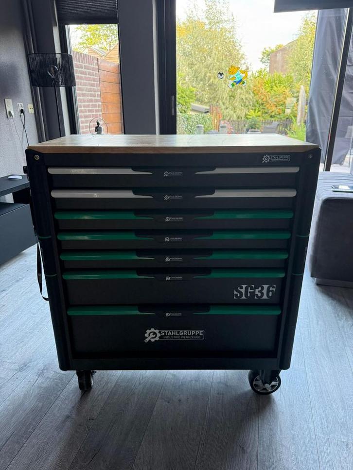 Stahlgruppe SG36 Gereedschapwagen, Doe-het-zelf en Verbouw, Gereedschapskisten, Nieuw, Gevuld, Ophalen