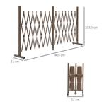 Outsunny Uitschuifbare Schaarpoort, Slagboom, 52-405cm, Tuin en Terras, Tuinpoorten, Ophalen, -, 100 tot 150 cm, -