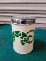 blik vintage met salamander, Verzamelen, Blikken, Ophalen of Verzenden