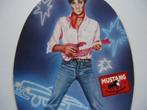 sticker oud Mustang jeans Elvis Presley strip pop legend, Verzamelen, Verzenden, Zo goed als nieuw, Bedrijf of Vereniging