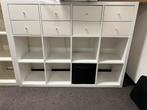Witte Ikea Kallax Kast 3x4 met lades, Ophalen, Kunststof, 100 tot 150 cm, Zo goed als nieuw
