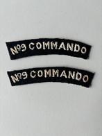 Set Straatnamen No 9 Commando schouder emblemen, Verzamelen, Militaria | Tweede Wereldoorlog, Embleem of Badge, Ophalen of Verzenden
