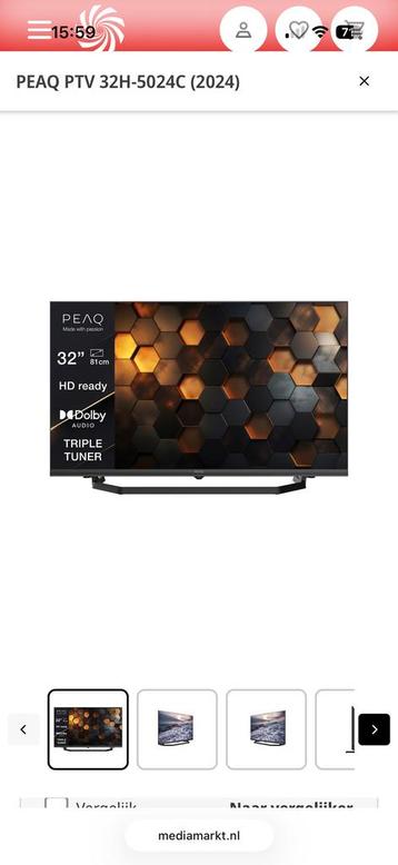 Peaq PTV 32H-5024C Nieuw in Doos - 81cm HD Ready beschikbaar voor biedingen