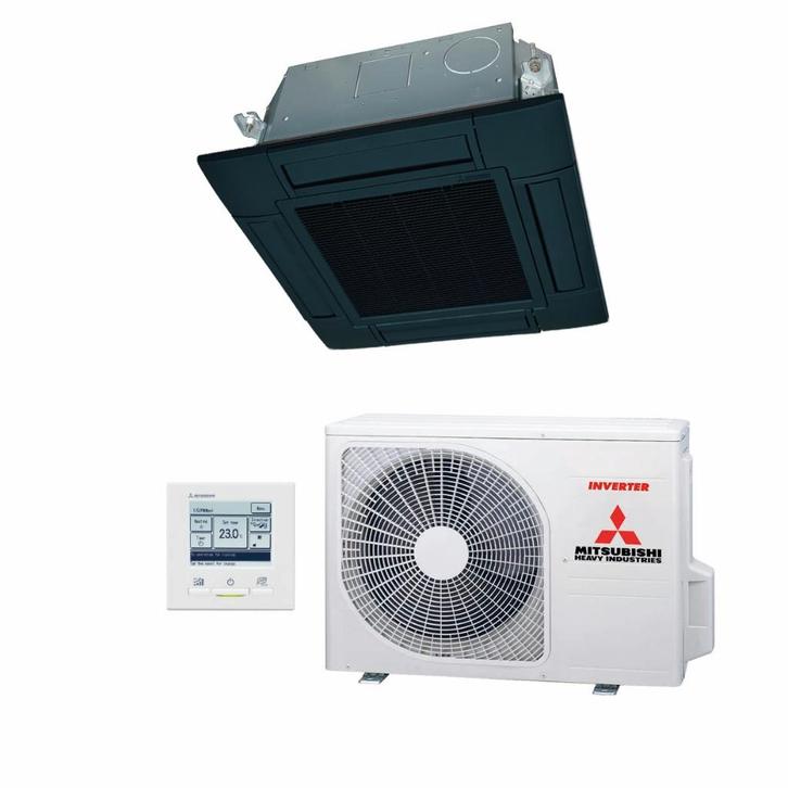 Aircodeal Mitsubishi Cassette A ++ met montage vanaf € 2899, Witgoed en Apparatuur, Airco's, Nieuw, Plafondventilator, 100 m³ of groter