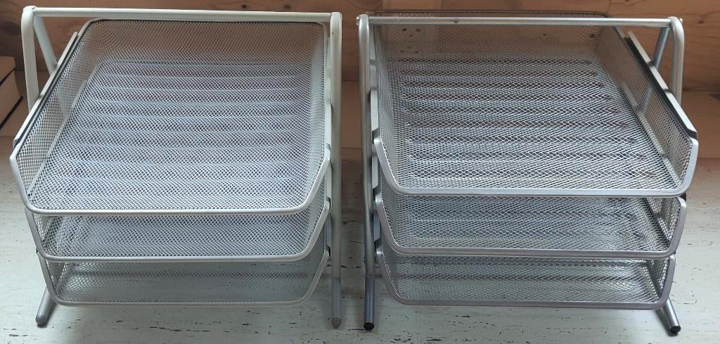 2 x brieven bak opberg bak post bak van metaal In nieuwstaat, Ophalen of Verzenden, Nieuw