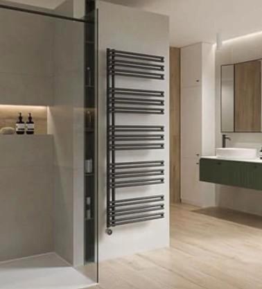 handdoekradiator designradiator antraciet elektrisch 400W, Doe-het-zelf en Verbouw, Verwarming en Radiatoren, Nieuw, Radiator