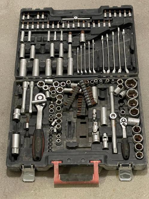 Grote Dopsleutelset – Compleet met Ratels & Verlengers, Auto diversen, Autogereedschap, Zo goed als nieuw, Ophalen