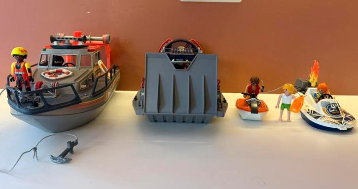 Playmobil Boten Set: Luchtkussenboot, Jetski, Reddingsboot, Kinderen en Baby's, Speelgoed | Overig, Gebruikt, Jongen of Meisje