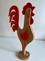 Vintage Groot Zweeds Hout Haan Sierobject Gemerkt, Antiek en Kunst, Ophalen of Verzenden