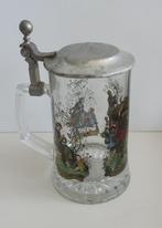 Bierpul Duits tin deksel 1.  Bierkrug Zinndeckel Jahreszeite, Verzamelen, Ophalen of Verzenden, Zo goed als nieuw, Pul(len), Overige merken