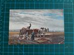 ansichtkaart a283) Paard en wagen op het land en arbeiders, Ophalen of Verzenden, Voor 1920, Gelopen, Overige thema's
