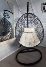 Hangstoel swing, zwart met standaard, Huis en Inrichting, Stoelen, Ophalen, Zo goed als nieuw, Zwart, Eén